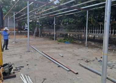 THI CÔNG LẮP ĐẶT KHUNG THÉP MÁI CHE VŨNG TÀU